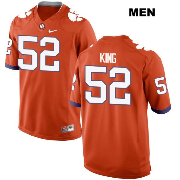 Men's Clemson Tigers #52 Matthew King Stitched Orange Authentic Nike NCAA College Football Jersey QRL3046LQ